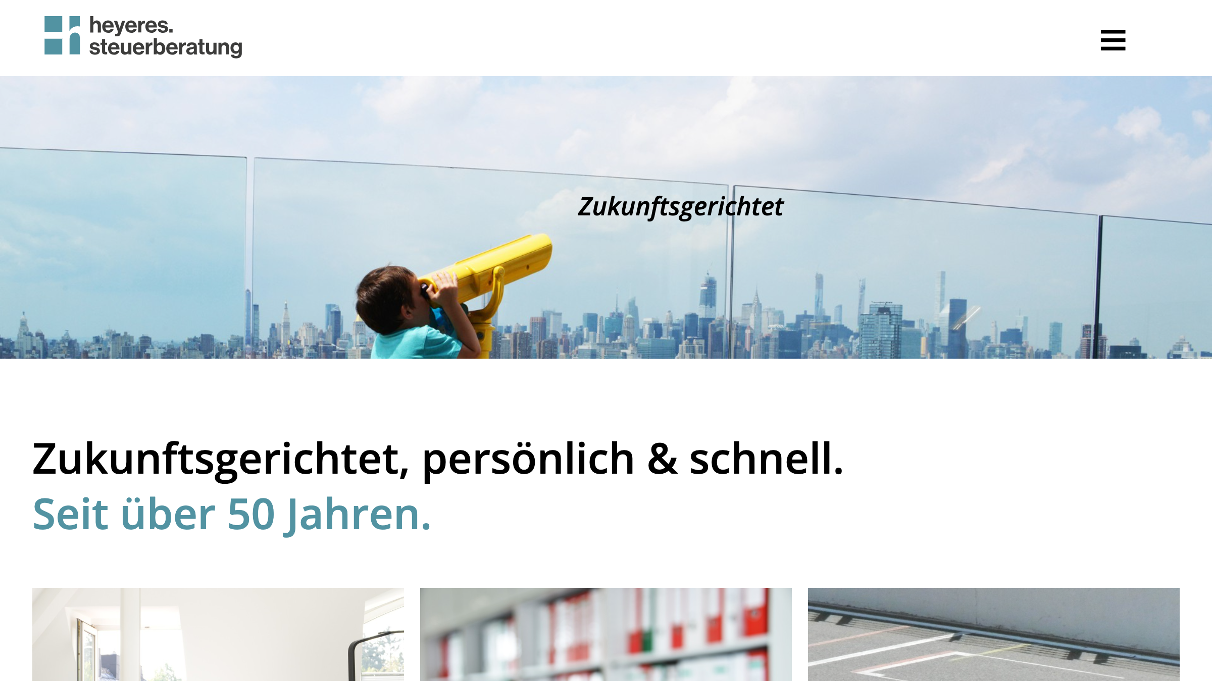 Screenshot Website: Heyeres Steuerberatung